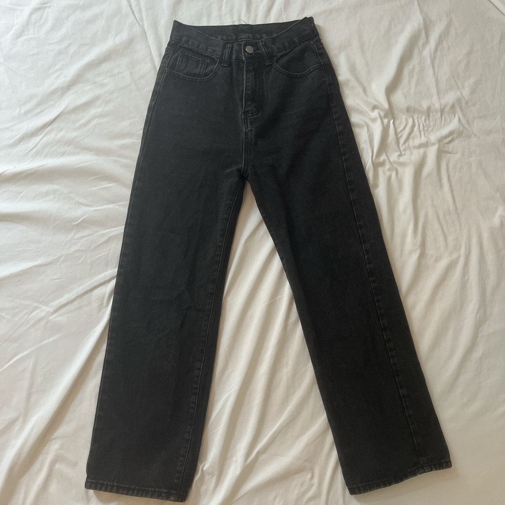 Wide leg women’s black jeans